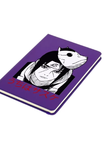 Блокнот А5 Саске Учиха Наруто (Uchiha Sasuke, Naruto) Фиолетовый (92228-3344-PU) MobiPrint (257326619)