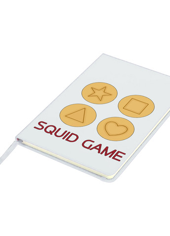 Блокнот А5 Печенье Игра в кальмара (Squid Game) Белый (92228-3372-WT) MobiPrint (257328655)
