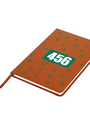 Блокнот А5 Номер 456 Лі Чжунг-Чжае Гра в кальмара (Squid Game) Помаранчевий (92228-3362-OG) MobiPrint (257323500)