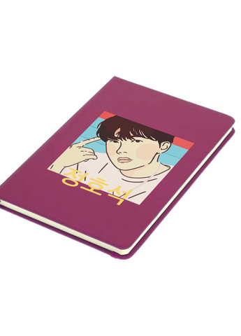 Блокнот А5 Чон Хосок БТС (Jung Ho-seok BTS) Малиновий (92228-3258-FU) MobiPrint (257323967)