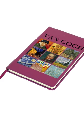Блокнот А5 Вінсент Ван Гог Картини (Vincent van Gogh) Малиновий (92228-2960-FU) MobiPrint (257324211)