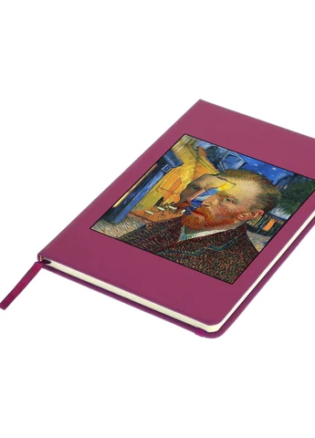 Блокнот А5 Вінсент Ван Гог (Vincent van Gogh) Малиновий (92228-2968-FU) MobiPrint (257327039)