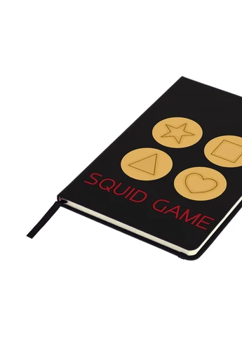 Блокнот А5 Печенье Игра в кальмара (Squid Game) Черный (92228-3372-BK) MobiPrint (257328793)