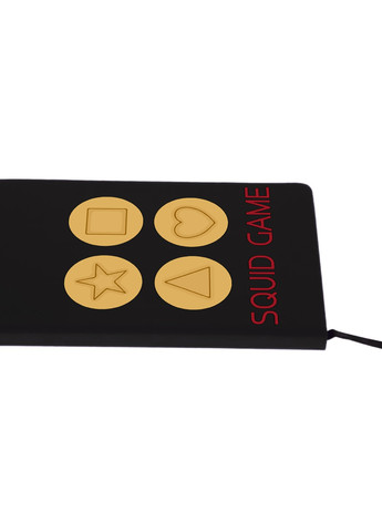 Блокнот А5 Печенье Игра в кальмара (Squid Game) Черный (92228-3372-BK) MobiPrint (257328793)