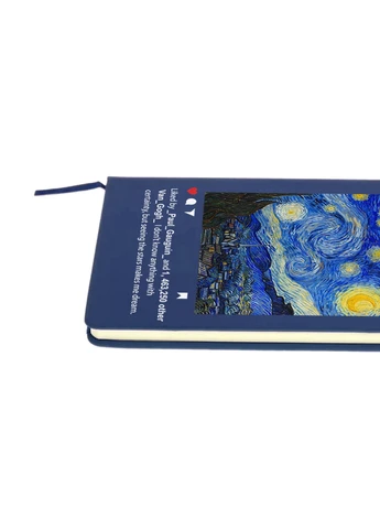 Блокнот А5 Інстаграм Зоряна ніч Вінсент Ван Гог (Instagram van Gogh) Темно-синій (92228-2965-NB) MobiPrint (257322866)