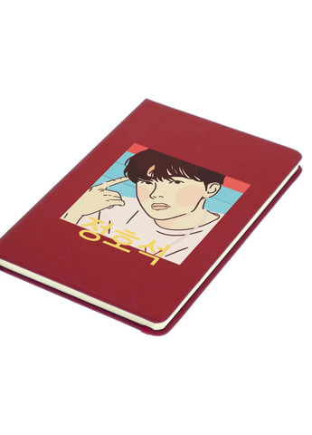 Блокнот А5 Чон Хосок БТС (Jung Ho-seok BTS) Червоний (92228-3258-RD) MobiPrint (257327630)