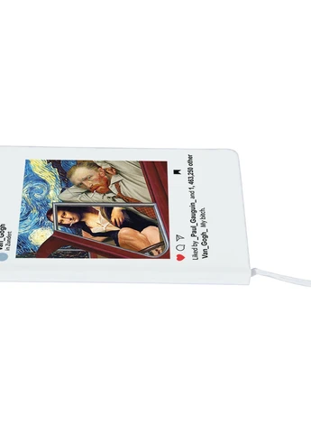 Блокнот А5 Інстаграм Ван Гог та Джоконда (van Gogh and La Gioconda) Білий (92228-2952-WT) MobiPrint (257327104)