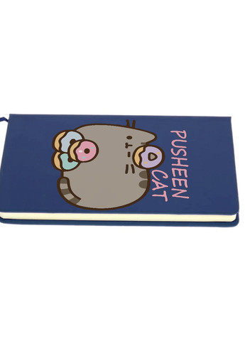 Блокнот А5 Кіт Пушин (Pusheen Cat) Темно-синій (92228-3346-NB) MobiPrint (257326711)