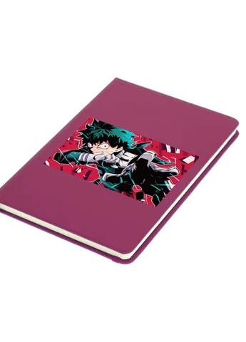 Блокнот А5 Изуку Мидория, Моя геройская академия (Midoriya Izuku, My Hero Academia) Малиновый (92228-3074-FU) MobiPrint (257327584)