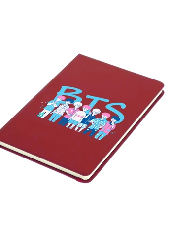Блокнот А5 БТС (BTS) Красный (92228-3265-RD) MobiPrint (257321957)