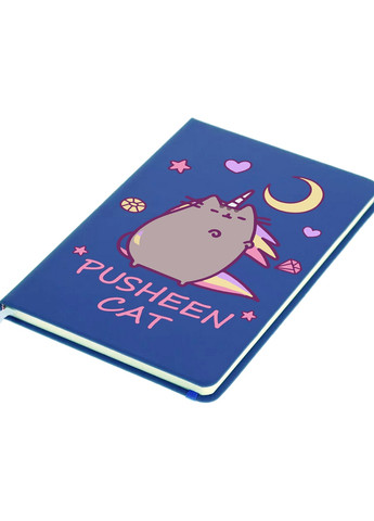 Блокнот А5 Кіт Пушин (Pusheen Cat) Світло-блакитний (92228-3350-SK) MobiPrint (257324657)