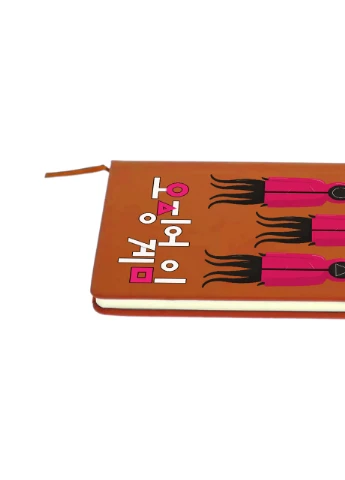 Блокнот А5 Солдати Гра в кальмара (Squid Game) Помаранчевий (92228-3366-OG) MobiPrint (257323469)