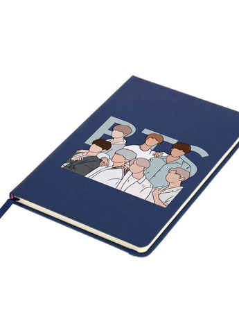 Блокнот А5 БТС (BTS) Темно-синій (92228-3272-NB) MobiPrint (257325156)