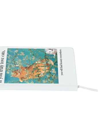 Блокнот А5 Кот Винсент Ван Гог (Vincent van Gogh Cat) Белый (92228-2963-WT) MobiPrint (257325874)