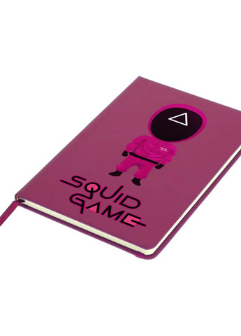 Блокнот А5 Трикутник Солдат Гра в кальмара (Squid Game) Малиновий (92228-3359-FU) MobiPrint (257323963)