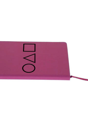 Блокнот А5 Трикутник Квадрат Коло Гра в кальмара (Squid Game) Малиновий (92228-3373-FU) MobiPrint (257328269)