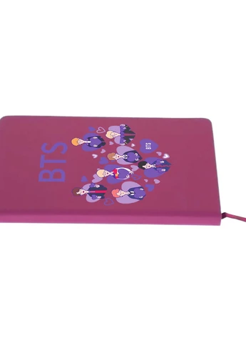 Блокнот А5 БТС (BTS) Малиновий (92228-3273-FU) MobiPrint (257324121)