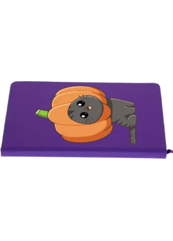 Блокнот А5 Тыква кот (Pumpkincat) Фиолетовый (92228-3435-PU) MobiPrint (257327508)