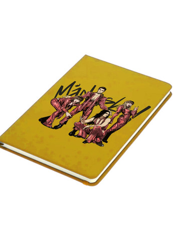 Блокнот А5 Манескин группа постер с лого(Maneskin poster logo) Желтый (92228-3510-SY) MobiPrint (257325019)