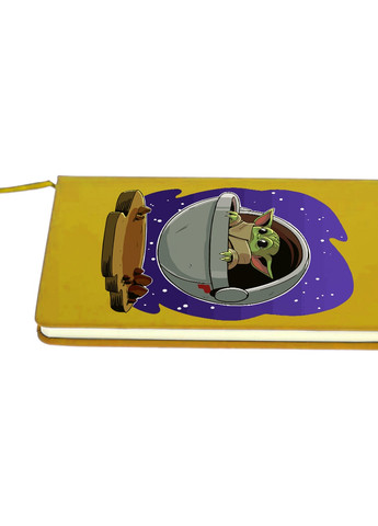 Блокнот А5 Грогу космос (Grogu Baby Yoda) Жовтий (92228-3518-SY) MobiPrint (257322868)