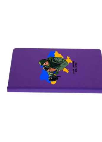Блокнот А5 From Ukraine with NLAW Фіолетовий (92228-3748-PU) MobiPrint (257324243)