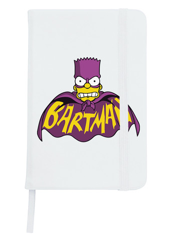 Блокнот А5 Бартмен Барт Сімпсон (Bartman The Simpsons) Білий (92228-3409-WT) MobiPrint (257329175)