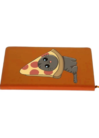 Блокнот А5 Піца кіт (Pizzacat) Помаранчевий (92228-3436-OG) MobiPrint (257325601)