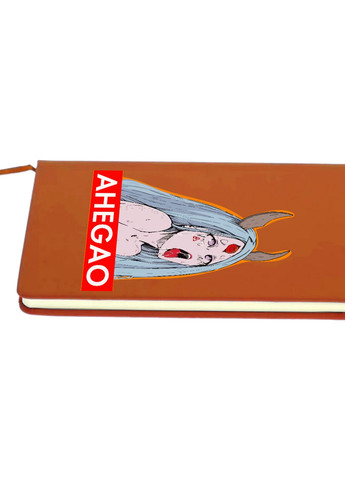Блокнот А5 Ахэгао девушка-рот лого(Ahegao girl logo) Оранжевый (92228-3508-OG) MobiPrint (257327123)