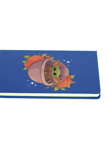 Блокнот А5 Грогу Йода квіти (Grogu Baby Yoda) Світло-блакитний (92228-3521-SK) MobiPrint (257324783)