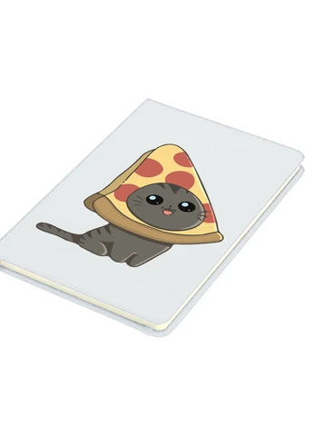 Блокнот А5 Піца кіт (Pizzacat) Білий (92228-3436-WT) MobiPrint (257326800)