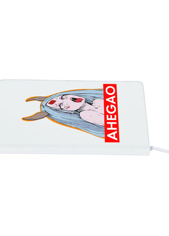 Блокнот А5 Ахегао дівчина-рот лого(Ahegao girl logo) Білий (92228-3508-WT) MobiPrint (257323819)