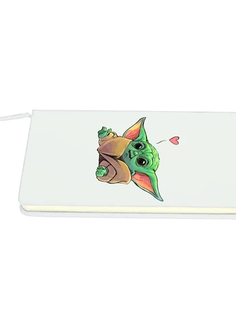 Блокнот А5 Грогу Йода лайк(Grogu Baby Yoda) Белый (92228-3522-WT) MobiPrint (257328252)