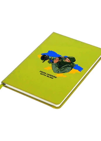 Блокнот А5 From Ukraine with NLAW Салатовый (92228-3748-LM) MobiPrint (257321530)