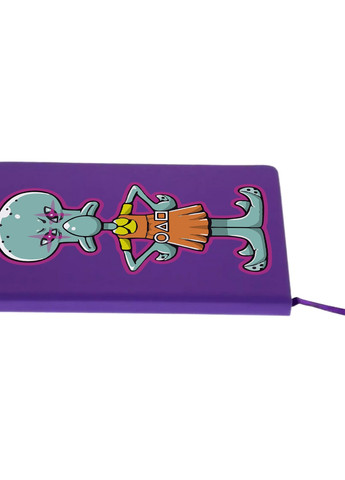Блокнот А5 Сквидвард Тентикалс Игра в кальмара (Squidward and Squid Game) Фиолетовый (92228-3457-PU) MobiPrint (257328673)