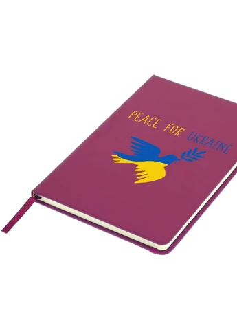 Блокнот А5 Мир для Украины Малиновый (92228-3688-FU) MobiPrint (257326462)