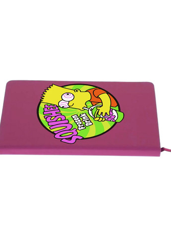 Блокнот А5 Барт Сімпсон (Bart The Simpsons) Малиновий (92228-3410-FU) MobiPrint (257327186)