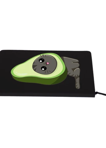 Блокнот А5 Авокадо кот (Avocato) Черный (92228-3473-BK) MobiPrint (257325022)