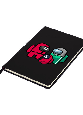 Блокнот А5 Амонг Ас и Игра в кальмара (Among Us and Squid Game) Черный (92228-3380-BK) MobiPrint (257323735)