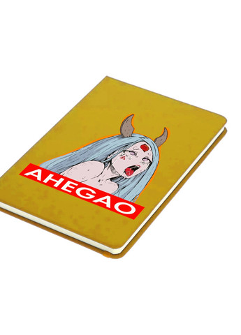 Блокнот А5 Ахэгао девушка-рот лого(Ahegao girl logo) Желтый (92228-3508-SY) MobiPrint (257328424)