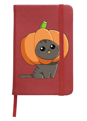 Блокнот А5 Тыква кот (Pumpkincat) Красный (92228-3435-RD) MobiPrint (257328387)