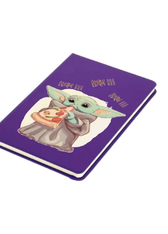 Блокнот А5 Грогу пицца(Grogu Baby Yoda) Фиолетовый (92228-3519-PU) MobiPrint (257324748)