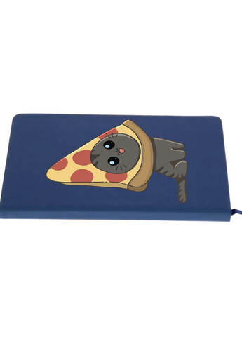 Блокнот А5 Піца кіт (Pizzacat) Темно-синій (92228-3436-NB) MobiPrint (257327998)