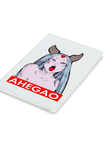 Блокнот А5 Ахегао дівчина-рот лого(Ahegao girl logo) Білий (92228-3509-WT) MobiPrint (257327846)