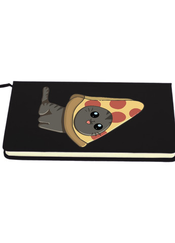 Блокнот А5 Пицца кот (Pizzacat) Черный (92228-3436-BK) MobiPrint (257326826)
