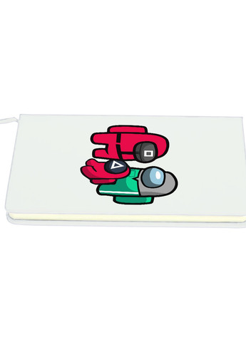 Блокнот А5 Амонг Ас и Игра в кальмара (Among Us and Squid Game) Белый (92228-3380-WT) MobiPrint (257328671)