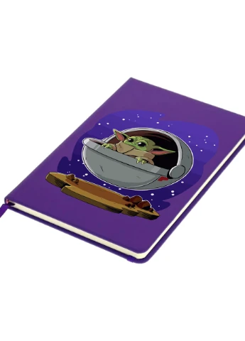 Блокнот А5 Грогу космос (Grogu Baby Yoda) Фіолетовий (92228-3518-PU) MobiPrint (257323022)
