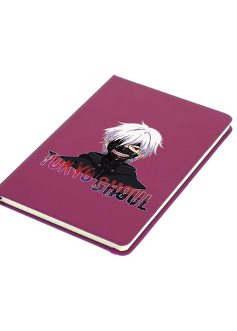 Блокнот А5 Токійський гуль Кен Канекі лого-портрет(Tokyo Ghoul) Малиновий (92228-3528-FU) MobiPrint (257324630)