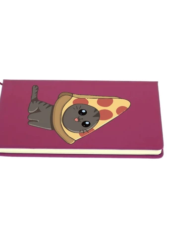 Блокнот А5 Пицца кот (Pizzacat) Малиновый (92228-3436-FU) MobiPrint (257322134)