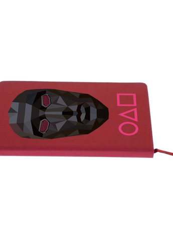 Блокнот А5 Маска Распорядителя Игра в кальмара (Squid Game) Красный (92228-3381-RD) MobiPrint (257323123)