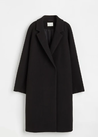 Черное демисезонное Пальто H&M